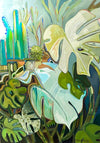Valerie Lamb-Steece Art Green Leaves Original artwork for sale