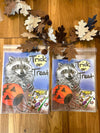 Valerie Lamb-Steece Art prints 9" x 12" Raccoon Trick or treat print Original artwork for sale