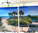 Valerie Lamb-Steece Art fine art 19th Beach Access, Diptych (2 works together) Original artwork for sale